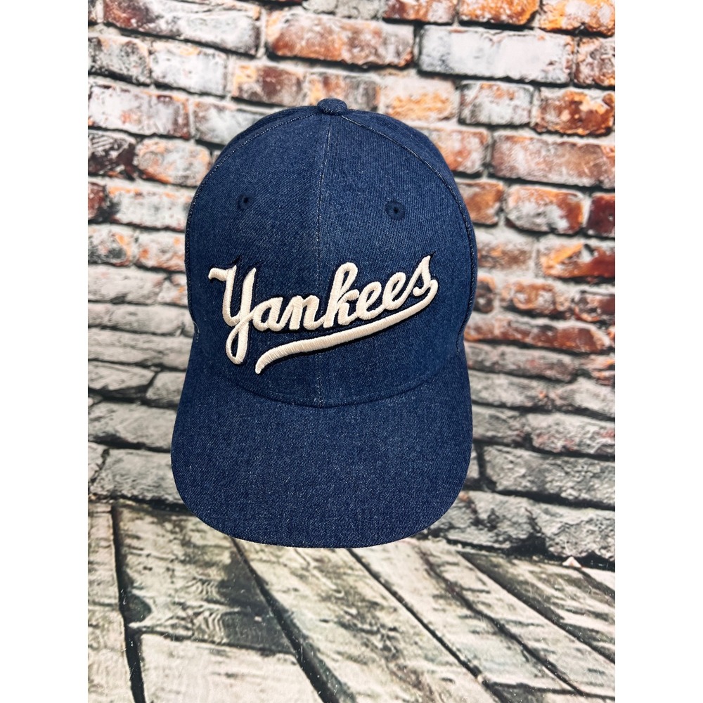 New‎ Era 59FIFTY NY Yankees Denim 1996 World Series Fitted Hat 7 1/8 Green Brim